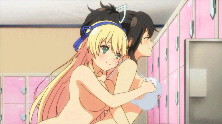 senran gif anime kagura boobs grope Shauna pokemon x and y