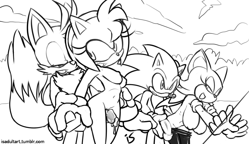 x rouge topaz sonic and Franklin the turtle and bear