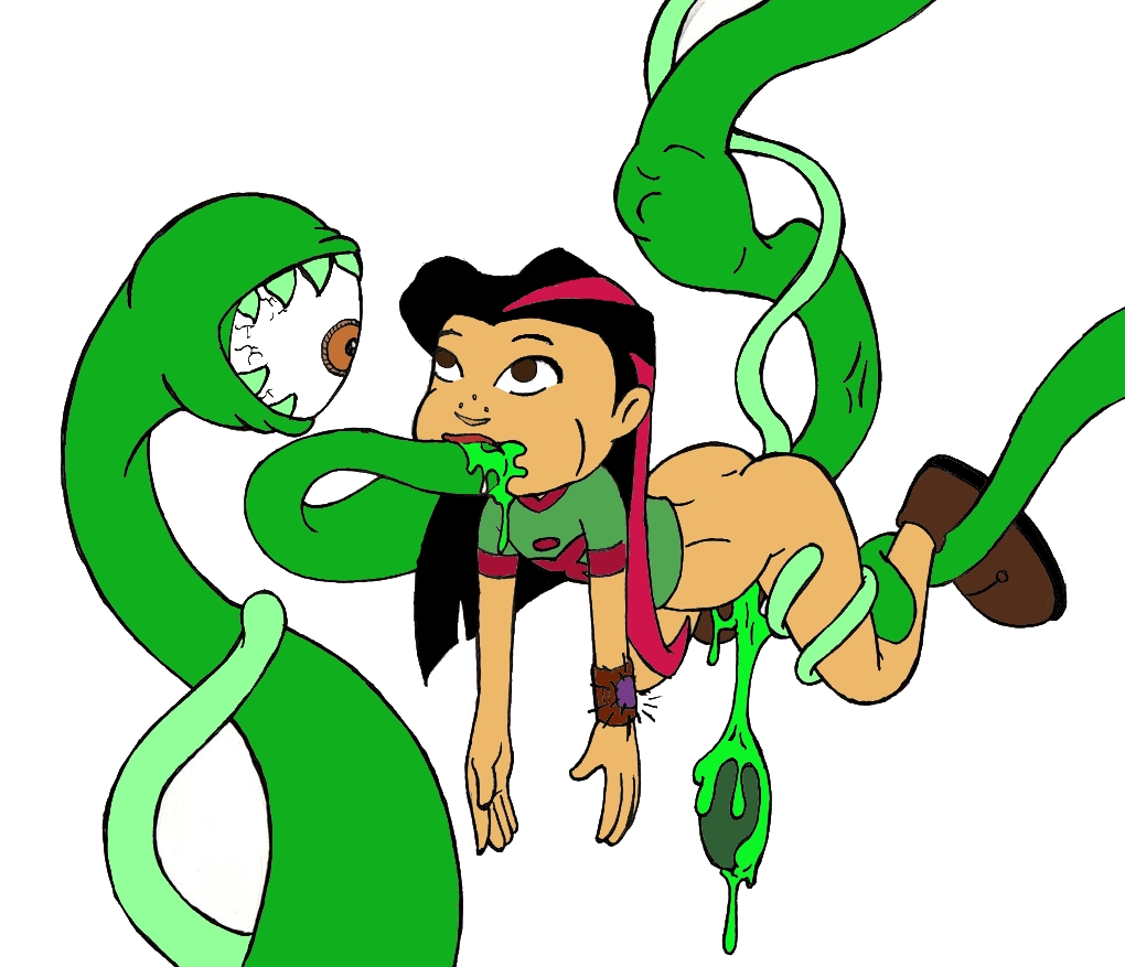 mania green tentacle secret of Dragon ball z animated gif
